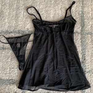 Cute, simple, black Victoria’s Secret Lingerie.